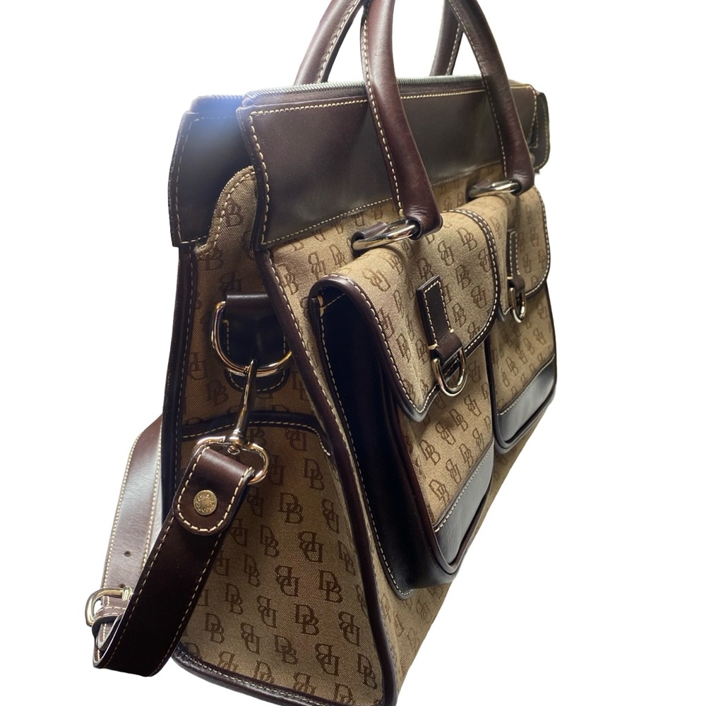 Dooney & Bourke Tan and Brown Briefcase - Picture 4 of 8